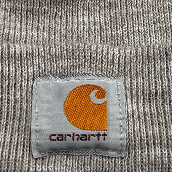 Carhartt Knit Cuffed Beanie Hat Light Gray A18 Watch Classic Canada Made - Picture 2 of 4